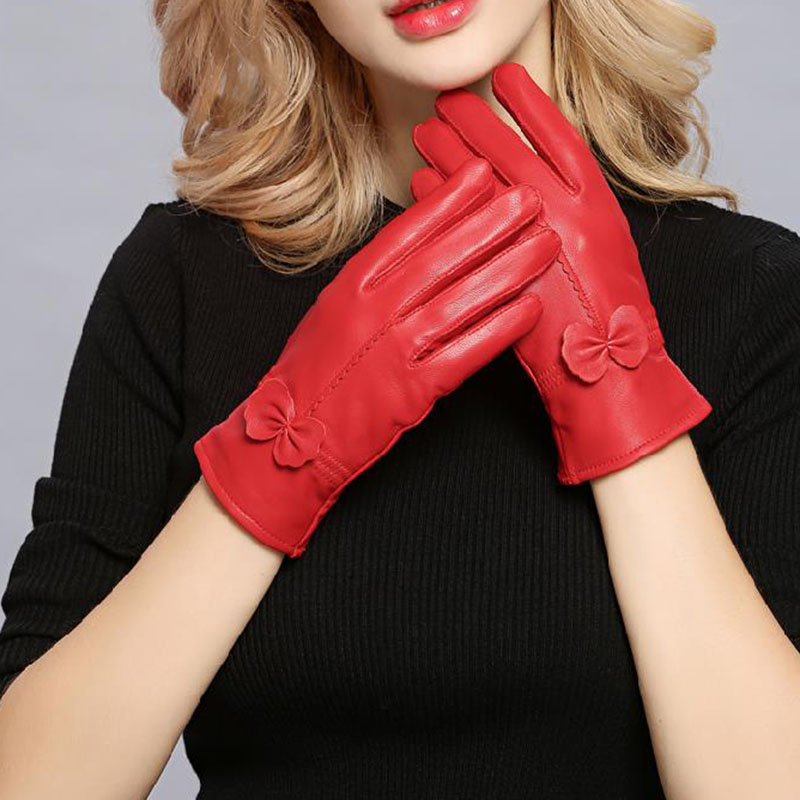 Wool Glove Lined - Frauen Echtes Leder Winter Warme Handschuh