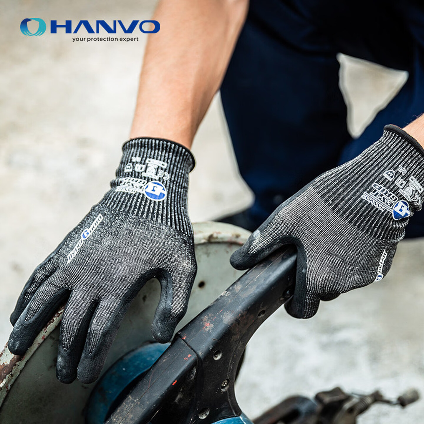 Work Glove Impact - Schnittschutz-Arbeitshandschuhe der Stufe 5, Nitril-Anti-Impact-Griffhandschuhe