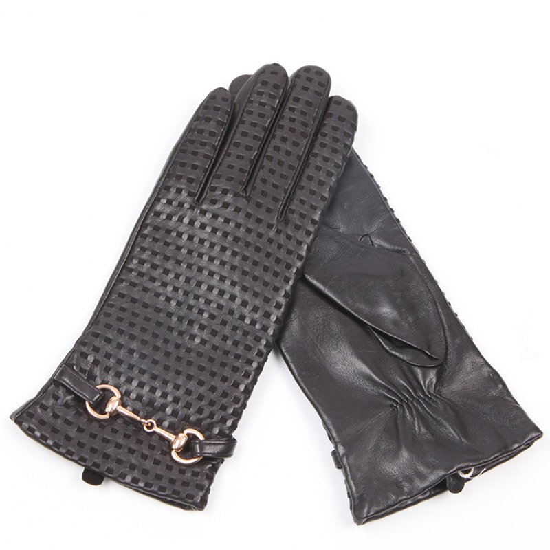 Wool Glove Lined - Echte Leder Handschuhe Weibliche Thermische Importiert