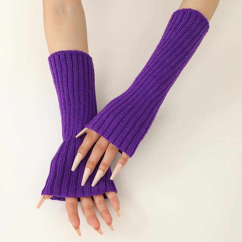 Fingerless Glove Knit - Bunte warme gestrickte Armstulpen für Mädchen,
