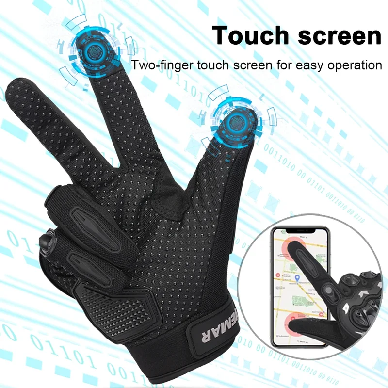Touch Vollfinger-Motorrad-Renn – Motorcycle Glove Knuckle Bewertung und Preis