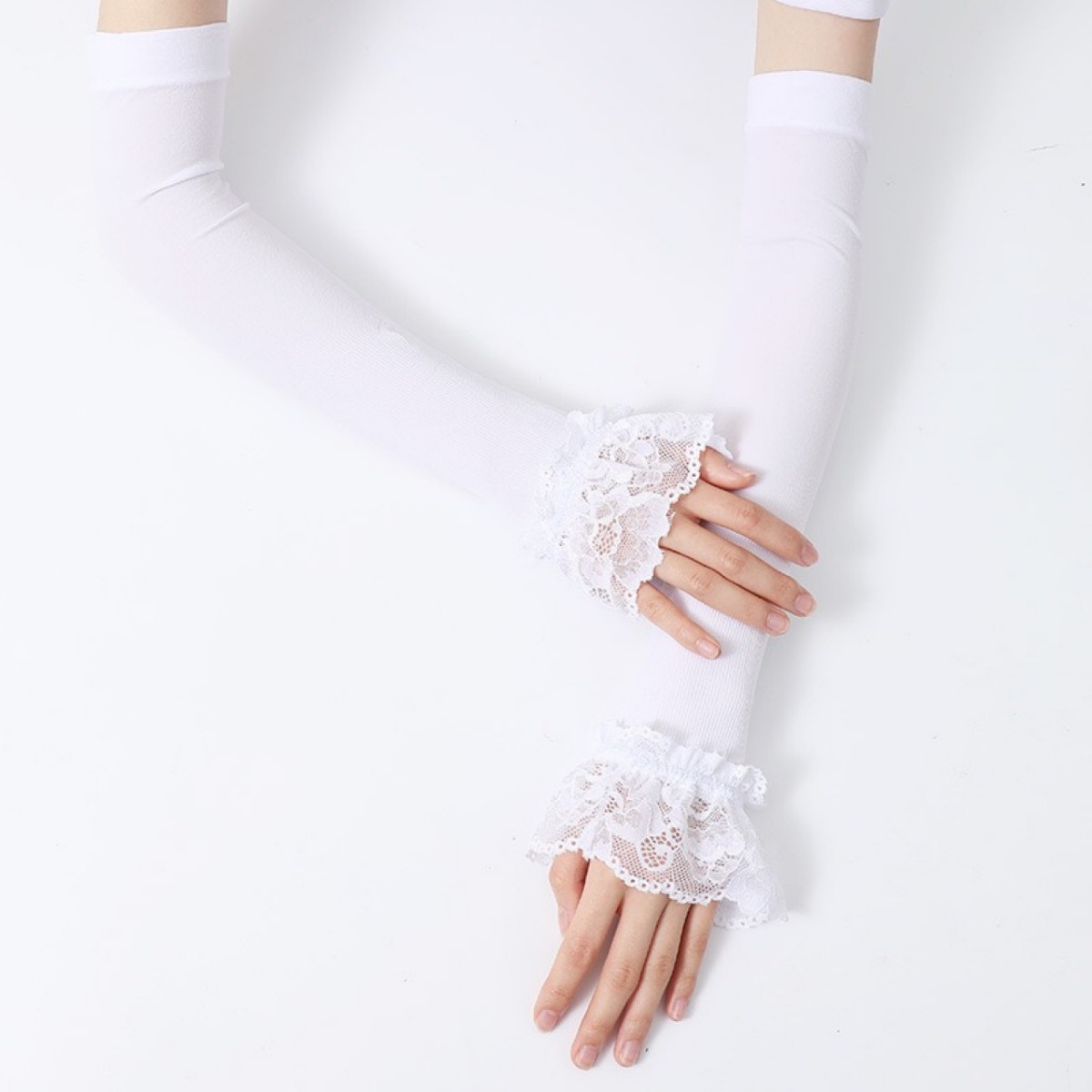 Lange elastische Armstulpen fü – Fingerless Glove Knit Bewertung und Preis