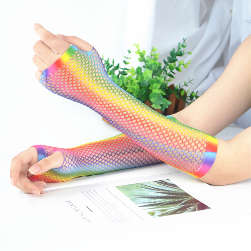 1 Paar Damen Lange Netz-Handsc – Fingerless Glove Knit Bewertung und Preis